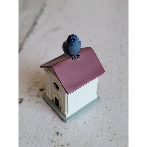 Lenox miniature Birdhouse garden vintage xmas figure decor - Picture 4 of 6